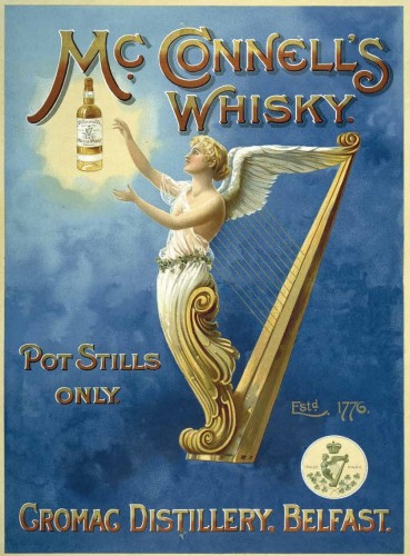 Metalowa reklama szyld tłoczony tin sign whisky MC CONNELLS WHISKY