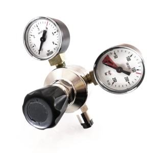 Reduktor OXYTURBO pojedynczy do butli CO2 / 2 manometry