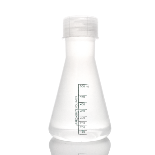 Kolba stożkowa PP z nakrętką – 0,5L