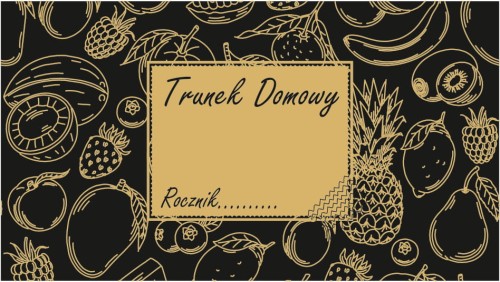 Etykieta TRUNEK DOMOWY CZARNO-ZŁOTA