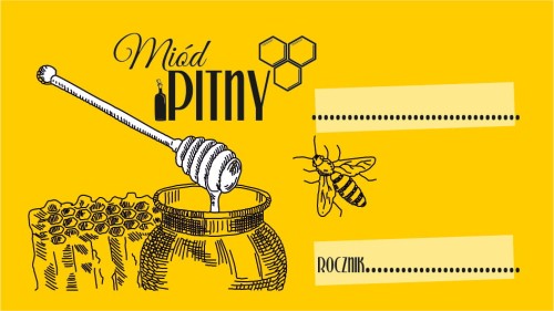 Etykieta MIÓD PITNY SŁOIK