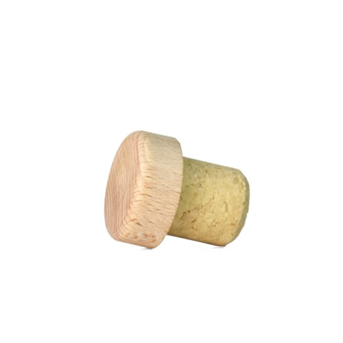 Korek 23mm grzybek drewno jasne 33x13mm