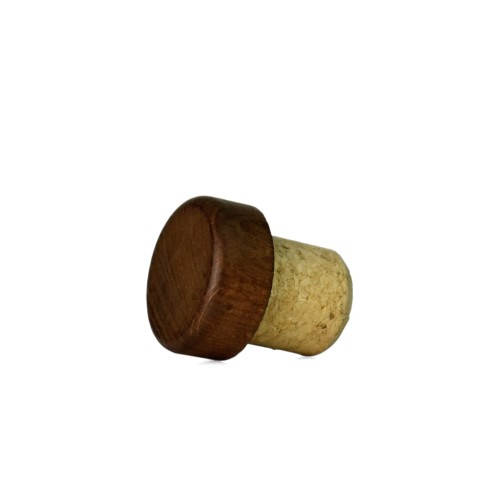 Korek 23mm grzybek drewno brąz 33x13mm