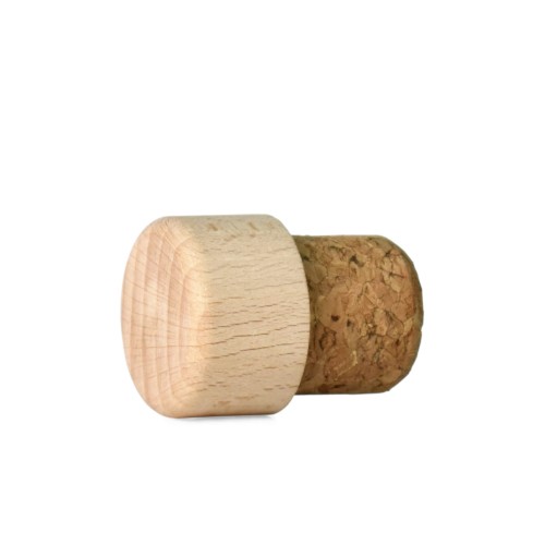 Korek 26mm grzybek/drewno jasne 33x20mm