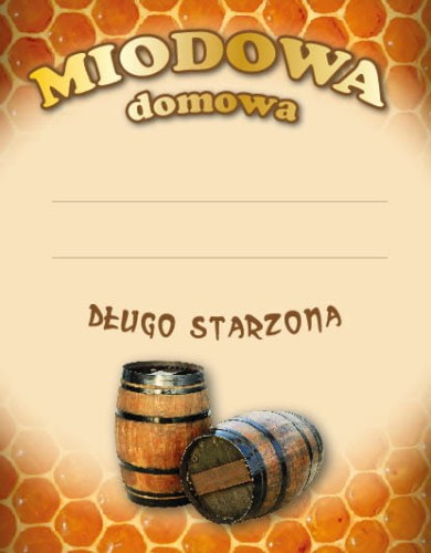 Etykieta na butelkę nalewka miodowa