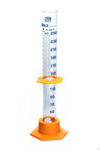 Menzurka szklana 250ml z podziałką i znacznikiem