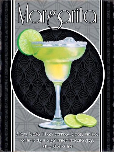 Metalowa reklama szyld tłoczony tin sign alkoholowe MARGARITA