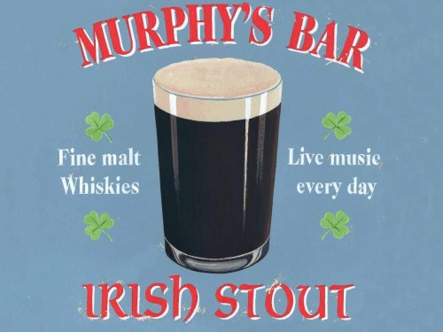 Metalowa reklama szyld tłoczony tin sign MURPHY'S STOUT IRISH BAR